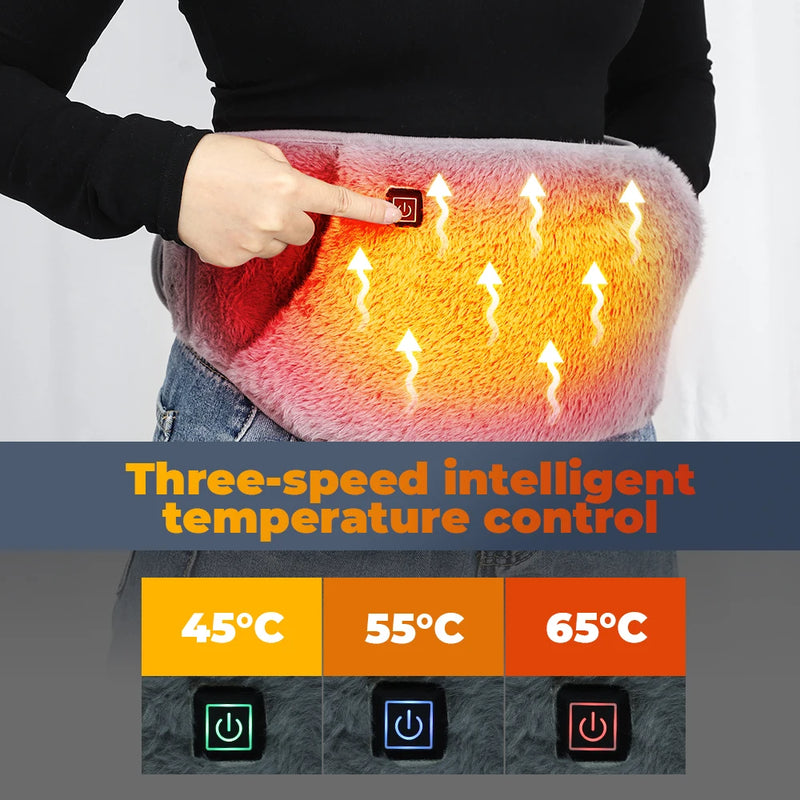 Cold-Proof Uterus Warming Belt Electric Heated Waist Warmer Cold Protection Artifact Graphene Heating USB Charging Hand Warming