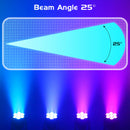 U`King 50W Moving Head Bühnenlichter 7X4W RGBW 4IN1 LEDs Beam Spot Licht für Disco DJ Musik Party Tanz Club Bühnenbeleuchtung