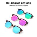 RBsunny Classic Polarized Sunglasses Men Women Retro Half Frame UV400 Glasses Male Popular Anti-glare Travel Driving Eyewear