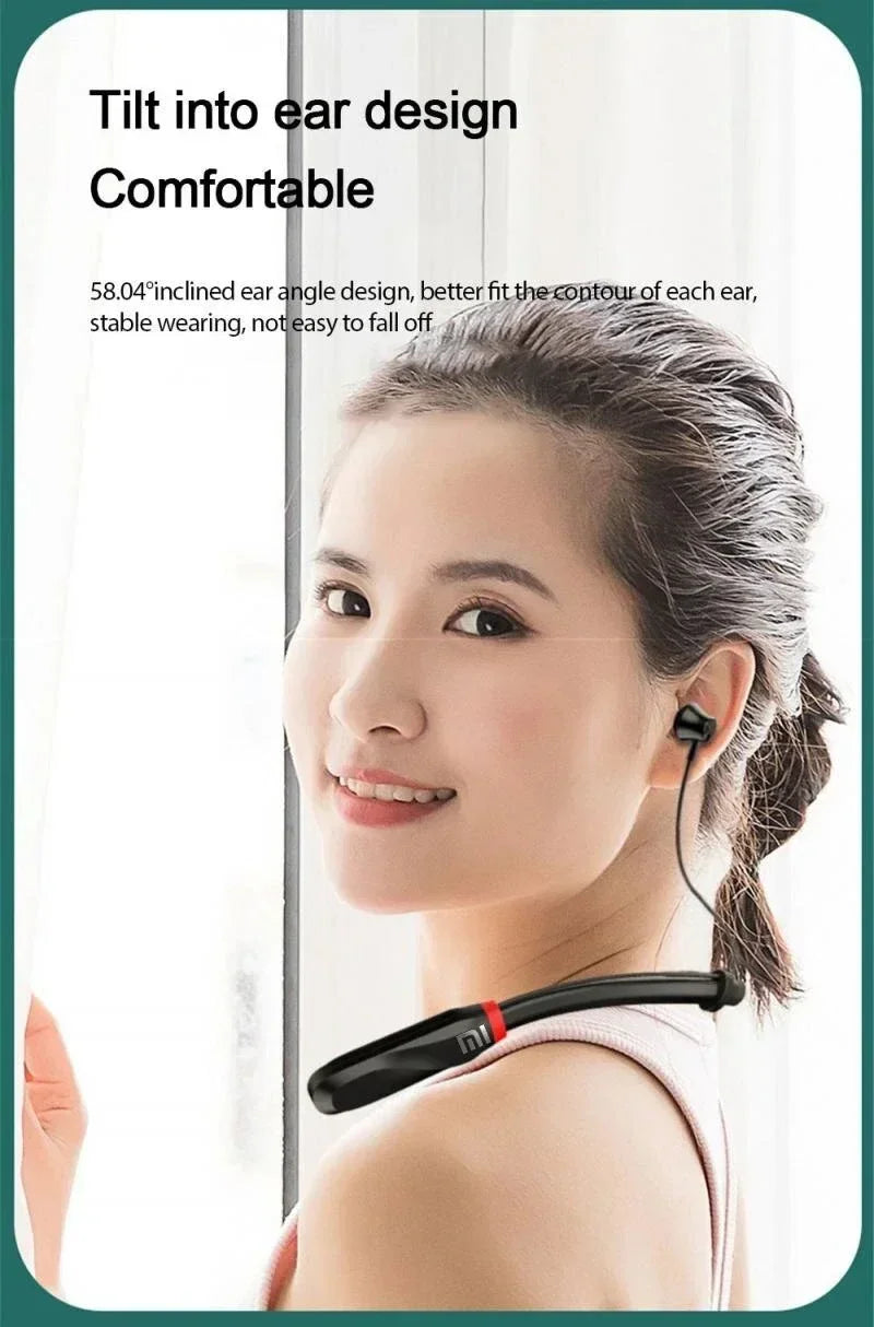 Xiaomi Mijia Wireless Earphones 200 Hour Play Neckband Bluetooth 5.1 Headphones Headphone with Mic 9D Stereo Earbuds Headset