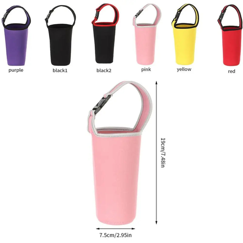 900ml Colorful Anti-Hot Cup Sleeve Eco-Friendly Beverage Bag Water Mug Bottle Holder Tumbler Carrier Cup Accessories