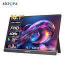 ARZOPA 16.1'' 100% sRGB Portable Monitor FHD1080P IPS Screen Second Monitor External Screen for MAC Laptop PC Xbox/PS/Switch,Z1C
