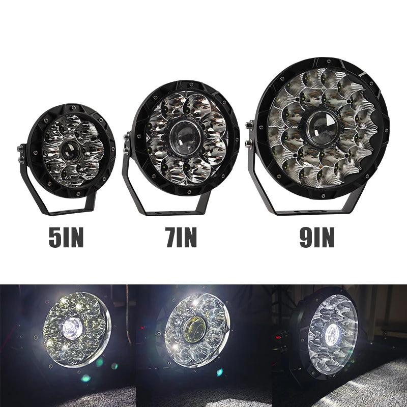 Car High Bridges Search Light Spotlight LED Bulbs for Long Range 4x4 Driving Led Off Road 10-30VFlood Beams Car Truck ATV SUV