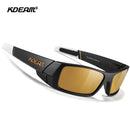 KDEAM Herren-Sonnenbrille für Angler, komplett schwarz, mit Reißverschluss-Etui, Neuheiten 2024