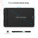 XPPen Deco Mini7 V2 Graphics Tablet 7*4.3 inch Digital Drawing Tablet 8 Key for Android Windows Mac Signature Online Learning