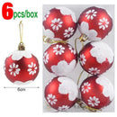 6cm Weihnachtsbaumkugel Bunte bemalte Kugeln Hängende Anhänger Ornamente Weihnachten Neujahr Party Heimdekoration Zubehör