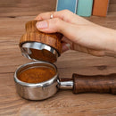 Coffee Filling Press AccessoriesEspresso Coffee Tamper 51/53/58 MM Rosewood Wood Coffee Distributor Coffee Cloth Powder Hammer
