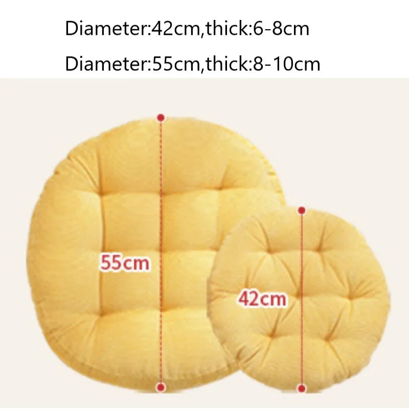 Inyahome Meditation Floor Round Pillow for Seating on Floor Solid Tufted Thick Pad Cushion For Yoga Balcony Chair Seat Cushions
