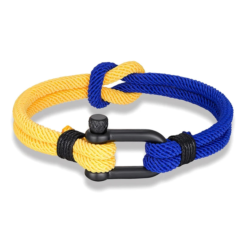 Ukraine Bracelets for Women Men Ukrainian National Flag Color Yellow Blue Woven Rope Bracelets Couple Jewelry Украинский браслет