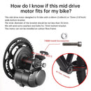 Toseven DM02 Ebike Motor Kit 48V 500W Mid Drive Motor Electric Bicycle Brushless Torque Sensor DIY Conversion Kit for BB68 Bike