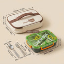 Microwavable 304 Stainless Steel Lunch Box 2/3 Compartment Bento Box Leakproof Food Storage Containers Adults Kids School