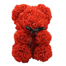 25cm Artificial Flowers Rose Bear Girlfriend Anniversary Christmas Valentine's Day Gift Birthday Present For Wedding Party