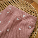 Cute Heart Print Baby Girls Clothes Set Toddler Spring Fall Outfits Long Sleeve Romper + Pants + Headband Set 3PCS Infant Suits