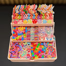 555pcs Girls Hair Accessories Set Colorful Butterfly Fashion Hair Clips Ties Elastic Bands for Daily Ponytail Fixation