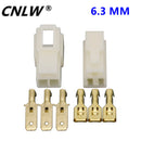 6.3mm 3 Pin DJ7031-6.3-11/21 Automotive Electrical Connector Cable Terminal Plug Kits Motorcycle Ebike Car Terminal Male Female