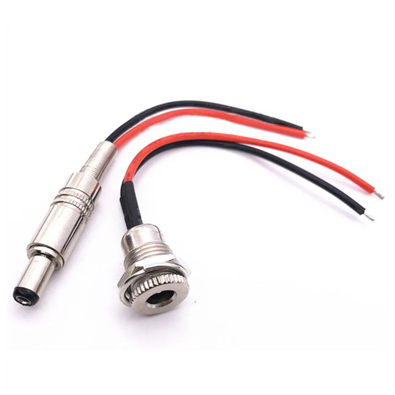 DC-099 5.5*2.1/5.5*2.5mm DC Power Plug Socket Connector Male Female DIY Waterproof DC Jack Port 5.5×2.5 5.5×2.1mm Plug with Wire