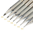 Metal Mechanical Pencil 0.3 0.5 0.7 0.9 1.3 2.0mm Automatic Pencil Art Drawing Painting Pencil with Leads Office School Supply