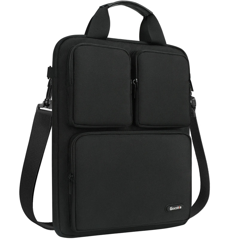 14Inch Three Pocket Vertical Style Laptop Bag,  Sleeve Messenger Bag, Single Shoulder Computer Bag Laptop Case Briefcase  노트북가방