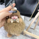 Sleeping Baby Keychain Cute Soft Fluffy Plush Doll Key Ring Women Girl Bags Pendant Backpack Accessories Gifts