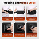 Cordless Hot Waist Belt Massager Lower Back Support Lumbar Protector Back Heated Vibration Massage Waist Brace Relief Pressure