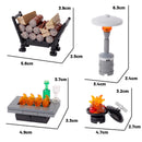 MOC City Series Building Blocks Figure Furniture House Kitchen Medieval Accessories DIY Bricks Set Christmas Toys for Kid Gifts