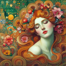 Neu eingetroffen: Diamantmosaik Gustav Klimt Mohnblumen-Landschaft, komplettes Diamant-Malerei-Set zum Selbermachen, Stickerei, Blumen-Heimdekoration