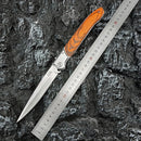 The Timber Edge | 12-Inch Stainless Steel Folding EDC Knife with Walnut Handle