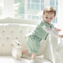 CNBeiBoom 2023 New Kids Boys Girls Suit Gentleman Dress Christmas Outfit Baby Clothing Sets Green White Birthday Party Gift