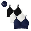 3 Pcs Women's Lingierie Cropped Women's Bras Sexy Bras Women's Tops Free Shipping Sutia Polyester 90%