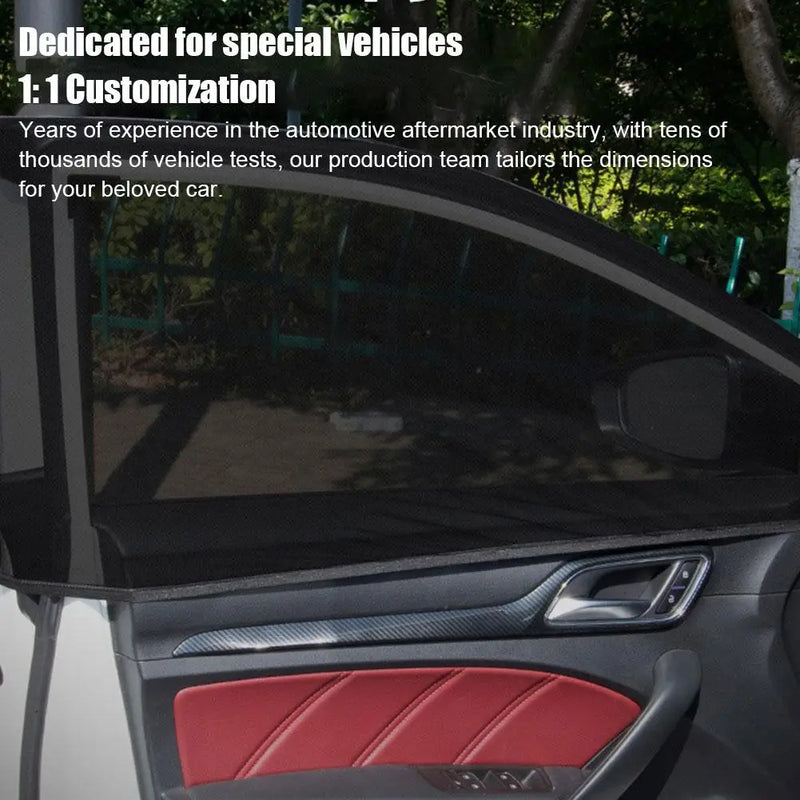 Car Summer Sunshade Thermal Insulation Sunshade Breathable Window Anti Ventilation Car Window Insect Mosquito Mesh Net M6k7