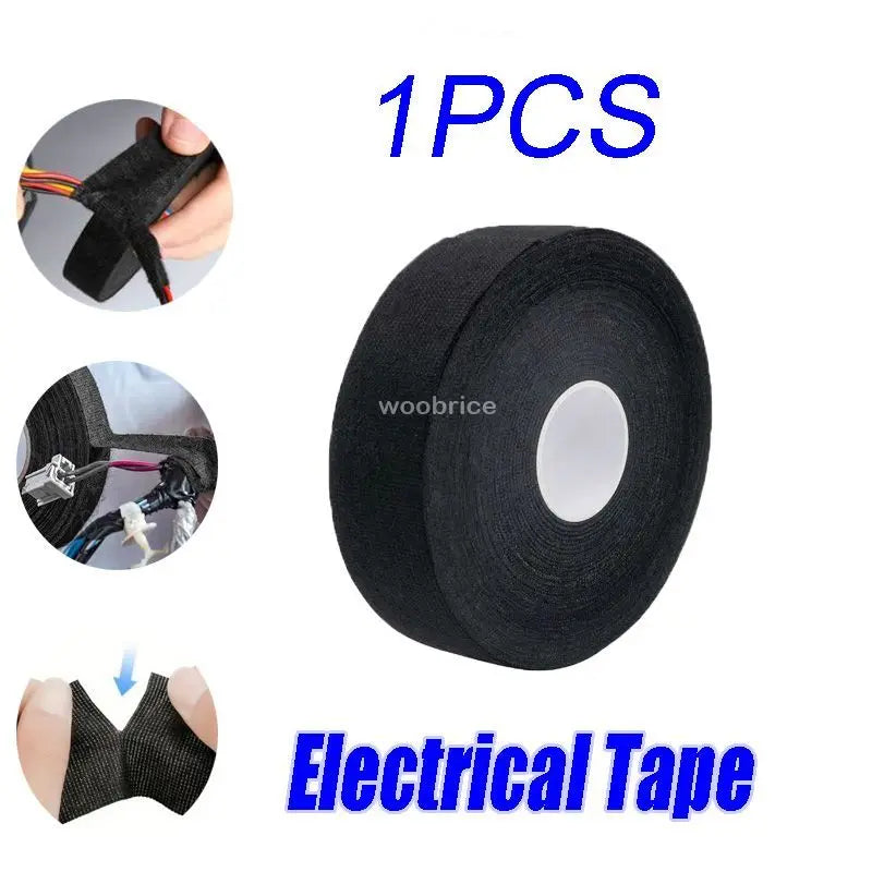 Wiring Electrical Auto Electrical Tape Heat Resistant Harness Adhesive Waterproof Tape Insulating Automotive Fabric Cloth Tape