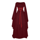 Women Dresses Vintage Medieval Cosplay Costume Ghost Witch Vampire Gothic Dress Halloween Christmas Masquerade Party Dress