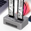 Dual-Bay M.2 NVME SSD Klon USB3.2 Typ C NVME Docking Station M.2 M.3 NVME PCI-E Externe Festplattenbox für M2 SSD M Key SSD