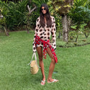 The Riviera | Polka-Dot Scarf-Sling Beach Maxi Dress