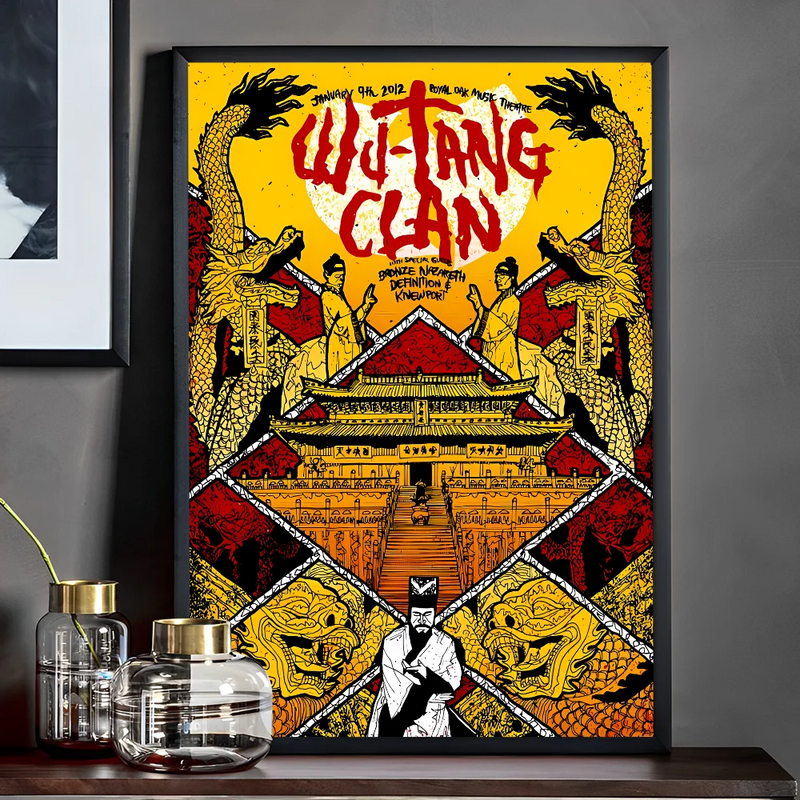 WU-T--TANG CLAN Poster Self-adhesive Art Poster Whitepaper Prints Posters Artwork Aesthetic Art Wall Painting