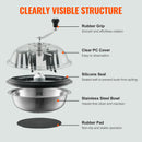 SucceBuy Leaf Bowl Trimmer 16"19"24" Trimmer Bowl Manual Bud Trimmer with Stainless-Steel Blades for Twisted Spin Cut Clear Dome