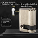 40mm-95mm Invisible Door Lock Core Bathroom Glass Door Lock Single Side Cylinder With Knob For Fire-Proof Door Security Door