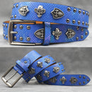 Rivet PU  Leather men's belt Fashion alloy belts Buckle luxury brand jeans belts for men business belt female belt