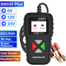 KINGBOLEN BM550, BM550 PLUS Car Battery Tester 6V 12V 24V Battery System Detect Auto Battery Analyzer Car Battery Tool SOC SOH