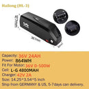 Ebike Battery Hailong Polly 36V 48V  20Ah 24Ah 25Ah 18650 21700 Electric Bike Batteria 14.4ah for500W 750W 1000W 1500W Motor