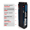 DXF 2S Lipo Battery 7.6V 130C 9200mAh 5mm T Plug Hardcase For 1/10 Buggy Truggy Offroad Boat Car Boat Truck RACING Helicopter