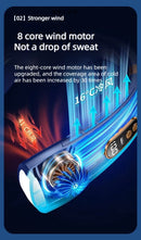 JKUOO Portable Neck Fan,Hands Free Bladeless Fan with LED 4 Cooling Plate,Personal Fan 4000mAh Battery USB Rechargeable