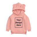 Kids Baby Girl Boy Customized Sweatshirt Add Your Text Image Long Sleeve Cotton Fleece Toddler DIY Pullover Hoodie Tops Clothes