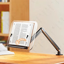 Acrylic Book Stand Ergonomic Foldable Book Support 360° Rotating Collapsible Desktop Riser Stand for Recipe Sheet Music Tablet