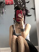 Goth Dark Casual Animal Print Fashion Women's Tops Summer Bodycon 2023 Basic Streetwear Hot Night Club U-Neck Crop Top Backless