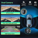 4K 10.26" Touch Screen Car DVR Dashcam Wireless Apple CarPlay Android Auto Dual Lens Video Recorder Dual Dash Cam DVR