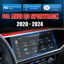 Tempered glass protective film For Audi Q3 Sportback 2020 2021 2022 2023 2024 navigation Dashboard Instrument LCD screen film