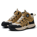 Men Work Shoes Slip-resistant shoes Rotating Button Fashion Shoes Comfortable Sport Shoes boots men work waterproof Anti shock