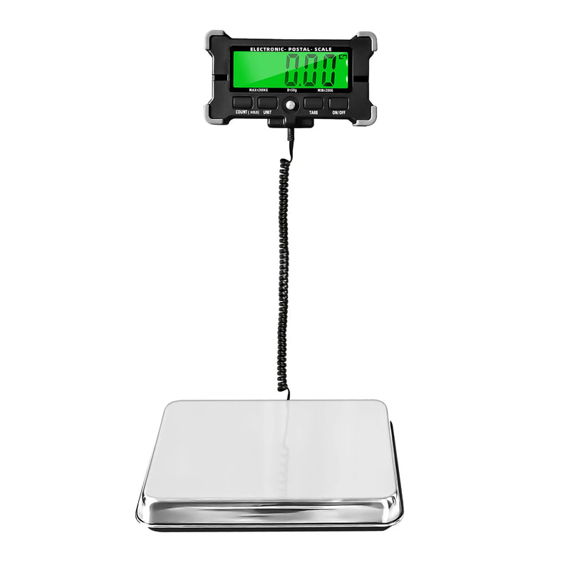 PS21 Digital Scale 200KG 120KG Electronic Postal Scale Stainless Steel Floor Scale LCD Backlight Display Portable Shipping Scale