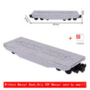 MOC City Creative Flat Top Truck Train Open Wagon model Building Block Bricks DIY Technical Toys for children Christmas gifts